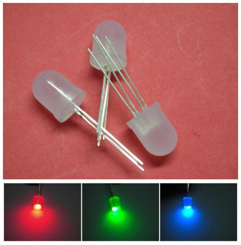 100pcs 10MM RGB Common Anode Clear LED&#039;s NEW (RGB10)