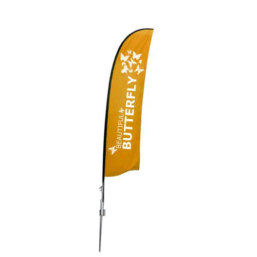 13.1ft wing banner with spike base (double sided printing) for sale