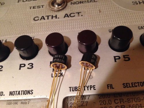 2 Qty 2N1671 Unijunction Transistor  Black TO-18 Case w/Gold Leads Vintage NOS
