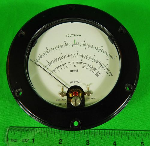 4-1/2 inch ruggedized weston panel meter  - multimeter calibration for sale