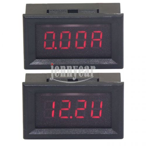 0-10A Ammeter DC 200V Voltmeter Red LED Digital Display Panel Volt Ampere Meters