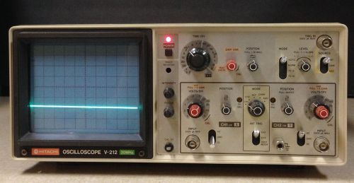Hitachi 20 MHz 2 Channel Analog Oscilloscope V-212