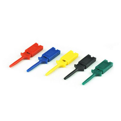30pcs 5 color smd ic logic analyzer mini grabber test clip hook probe jumper new for sale