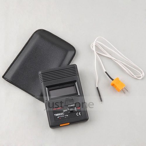 Tm-902c lcd display digital thermometer test single input+ thermocouple probe for sale