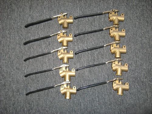 Carpet Cleaning Brass Wand Angle Valves, Set of 10