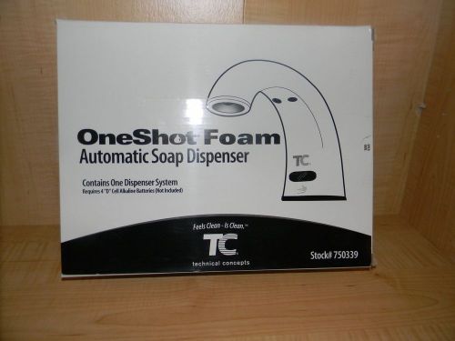 Tc oneshot one shot foam automatic soap dispenser 750339 new in box for sale