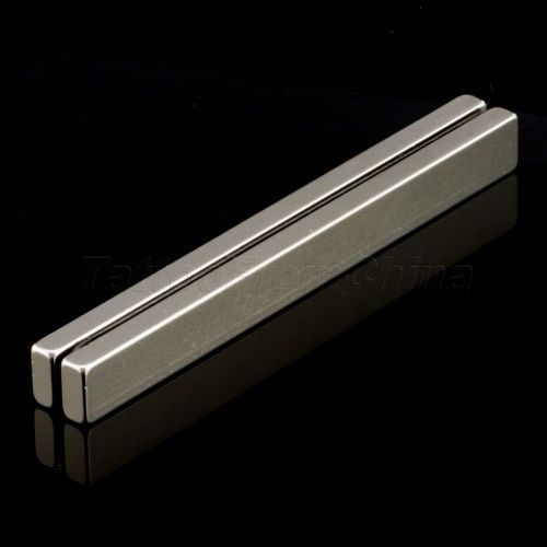 2Pcs N35 100x10x5mm Long Super Strong Rare Earth Block Bar Neodymium Magnet