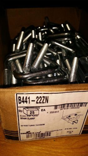 Cooper b-line u-bolt beam clamp b441-22 zn 25/box for sale