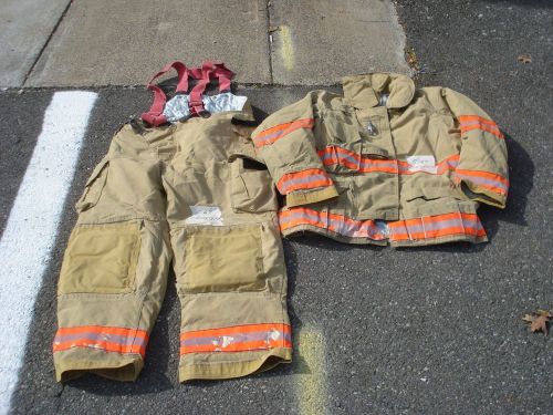 Set 40x30 pants jacket 46x37 firefighter turnout fire gear cairns......s67 for sale