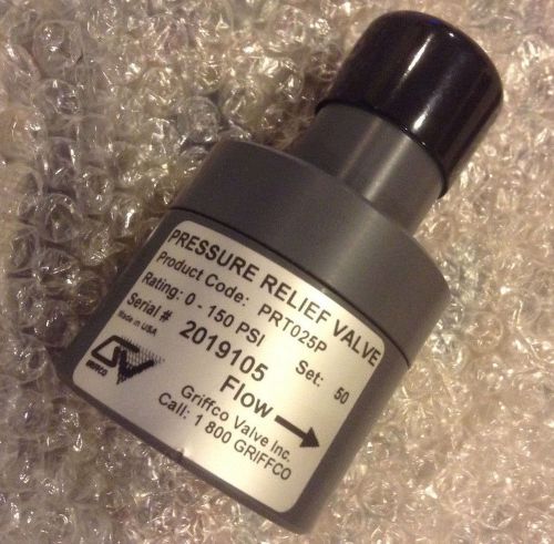 (new)  griffco prt025p pressure relief valve 0-150psi 3/8&#034;npt set 50 pvc grifco for sale