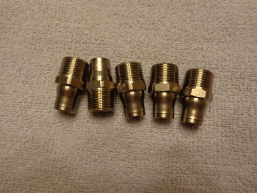 8mm tube x 3/8&#034; male bspt nickel plated brass push-to-connect connector (qty 5) for sale