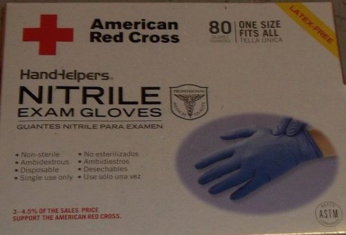 AMERICAN RED CROSS NITRILE LATEX-FREE EXAM GLOVES 80 GLOVES ONE SIZE FITS ALL