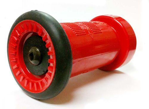 Fire hose nozzle 1 1/2 &#034; npsh combination fog red polycarbonate for sale