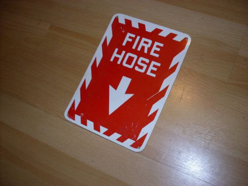 Fire Hose Plastic Sign fire dept