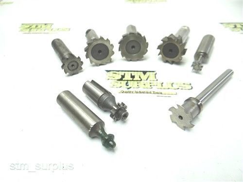 Nice lot of 8 hss straight shank keyseat cutters 5/16&#034; to 1-1/8&#034; national for sale