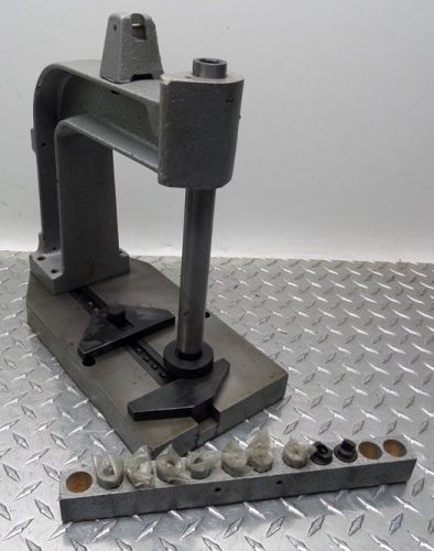 Bench top hand manual tapper tapping threading press + collets for sale