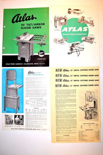 ATLAS METAL SAWS ADVERTISEMENT Lot  RR180 band saws cut-offs hack saw Table saw