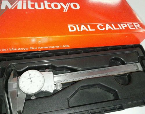 MITUTOYA DIAL CALIPER  505-675 shock proof made in brazil. with original  case