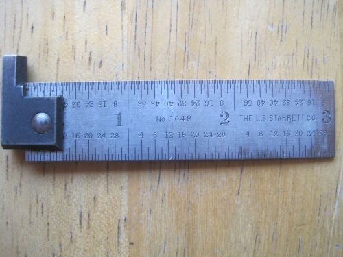 Starrett No. 604R 3 inch hooked rule