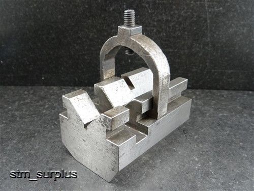 Precision v block multi 1-1/4&#034; capacity w/ clamp for sale