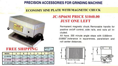 Economy sine plate with magnetic chuck jc-sp66m by jean cherng for sale