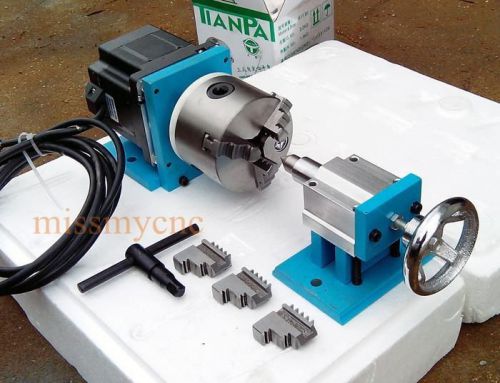 CNC Router Rotational Rotary Axis A 4th-axis,3-Jaw tailstock NEMA34(Steel frame)