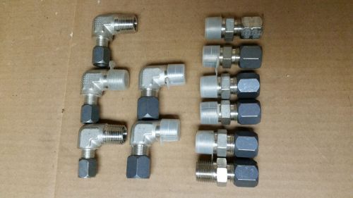 11 Tube Fittings Unions Elbows Swagelok equiv. SS-600-2-8  SS-810-1-8 SS-810-2-8