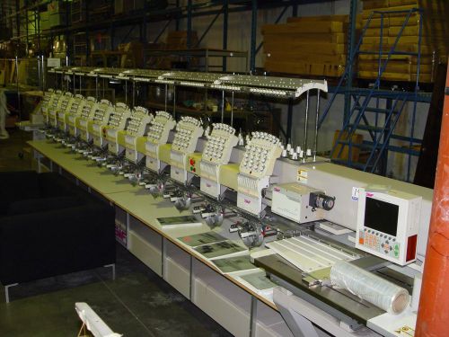 Commercial embroidery machine 2001 swf 1212-45 with hoops and accessories for sale