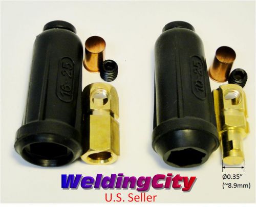 Welding cable quick connector pair 100-200a (#6-#4) 16-25 mm^2 (u.s. seller) for sale