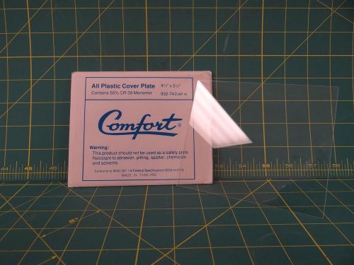 Comfort 932-743 Plastic Welding Mask Cover Plate  4 1/2&#034; x 5 1/4&#034; *LOT OF 4*