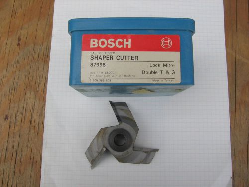 BOSCH CARBIDE SHAPER CUTTER LOCK MITER, DOUBLE TONGUE AND GROOVE