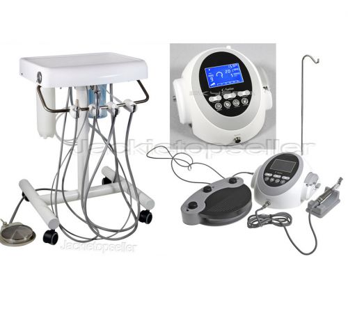 Great portable delivery unit cart + dental surgical brushless motor system for sale