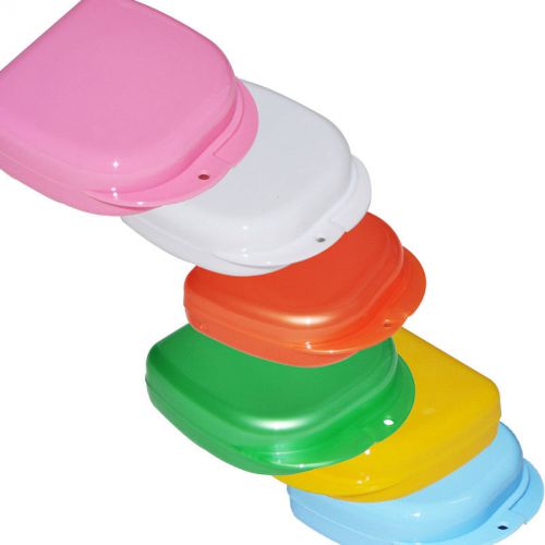 6 colours * dental orthodontic retainer denture mouthguard case box for sale