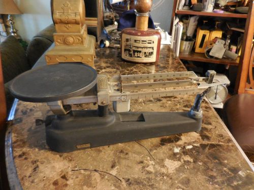 Antique w.m. welch scientific company triple beam scale 610 gram weight #1 60&#039;s for sale