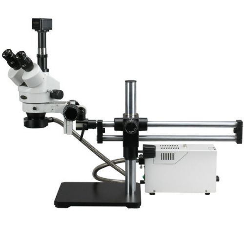 3.5x-180x fiber optic ball bearing stereo trinocular microscope with 10mp camera for sale