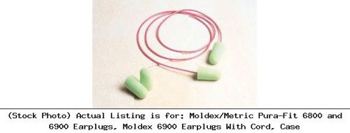 Moldex/Metric Pura-Fit 6800 and 6900 Earplugs, Moldex 6900 Earplugs With Cord