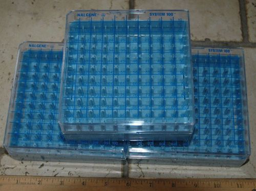 10 nalgene 5026-1010 polycarbonate system 100 cryobox for 100 vial 1.0ml &amp;1.5 for sale
