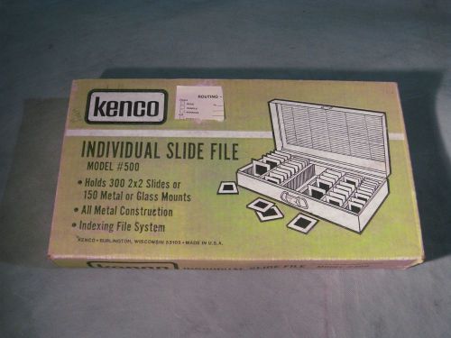 Kenco Metal Constructed Vintage Individual Slide File Box Model