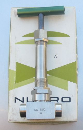 Nupro Swagelok 1/2&#034; TSW  Stainless Steel Bellows Sealed Valve SS-8UG-TW