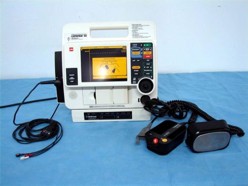 Lifepak 12 3d biphasic pacing paddles quikcombo therapy cable ac power adapter for sale