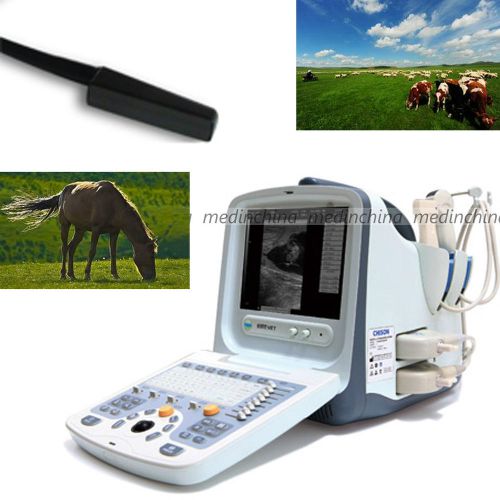 Chison veterinary vet ultrasound scanner 9300vet  + 7.5mhz linear rectal probe for sale