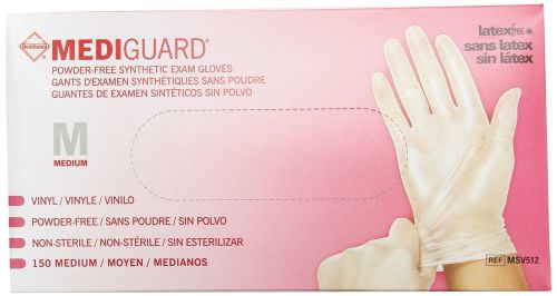 Medline Mediguard Powder-Free Vinyl Gloves, Medium, 150 Count