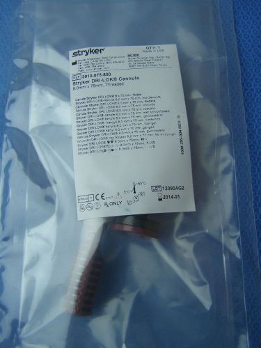 1-Stryker Endoscopy DRI-LOK Cannula Threaded REF: 3910-075-800 80mm x 75mm .