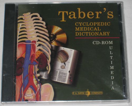 Taber&#039;s Cyclopedic Medical Dictionary CD-ROM Multimedia NEW 55,000 TERMS!