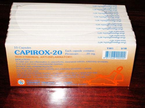 (5 x 10 Capsules) CAPIROX-20 Relief Pain in Osteoarthritis, Rheumatoid Arthritis