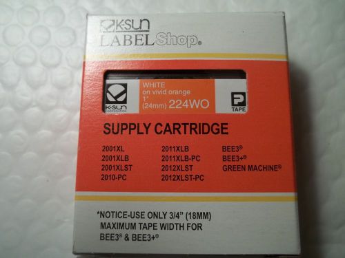 K-SUN 224WO Cartridge White on Orange,1&#034; (24mm)