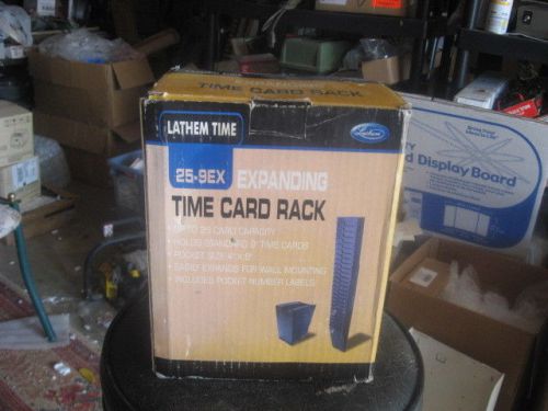 LATHEM 25/9 POCKET EXPANDABLE TIME CARD RACK PLASTIC