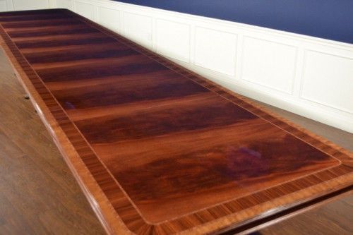 American crafted mahogany conference table 16, 20, 24, 28 ft. retail $17,000 for sale