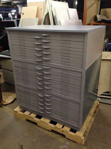 30 DRAWERS FLAT/BLUE PRINT FILE CABINET by HAMILTON