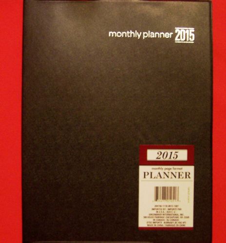 NEW 2015 MONTHLY PLANNER/ORGANIZER BLACK  8&#034;X10&#034;  FREE SHIPPING!!!